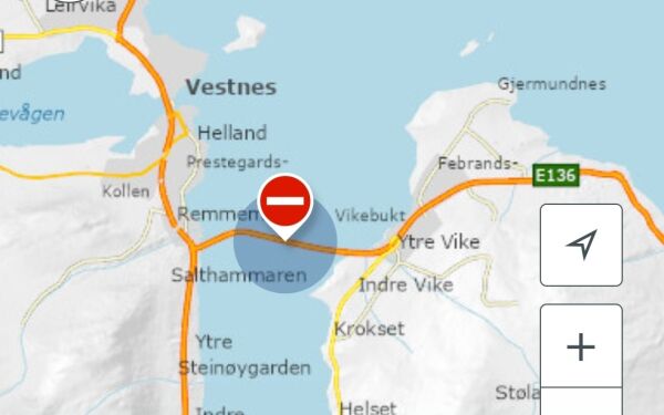 Tresfjordbrua var stengt