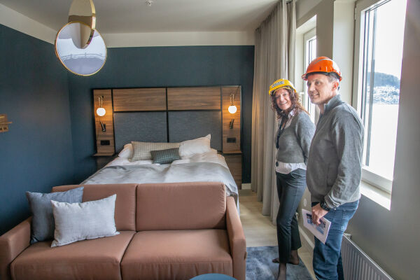 3 etasjer med nye hotellrom