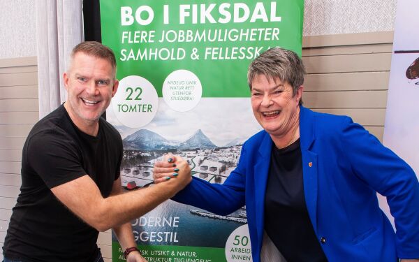 Jim Solbakken på jobbmesse i heimbygda