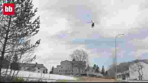 Politihelikopter på Sjøholt