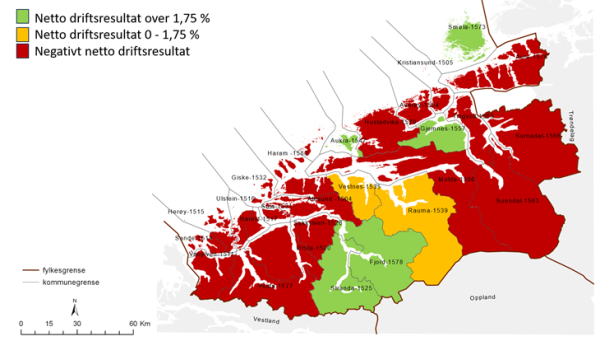Mykje mørkt - men  lysegrønt på indre