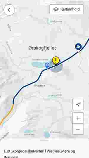 Oversvømmelser på E39 Ørskogfjellet