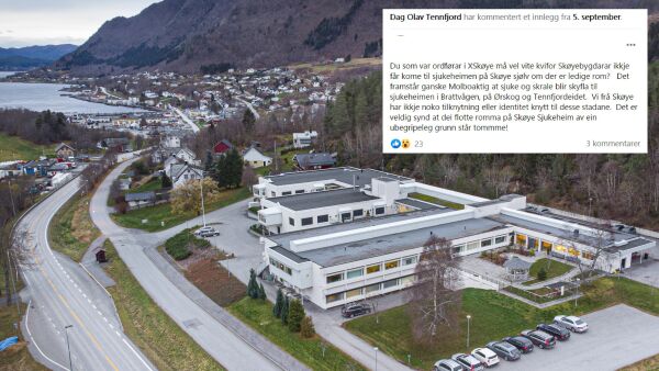 Frustrert over at skodjefolk må ut av heimbygda på sjukeheim