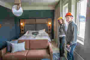 3 etasjer med nye hotellrom