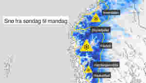 Snøen kjem søndag
