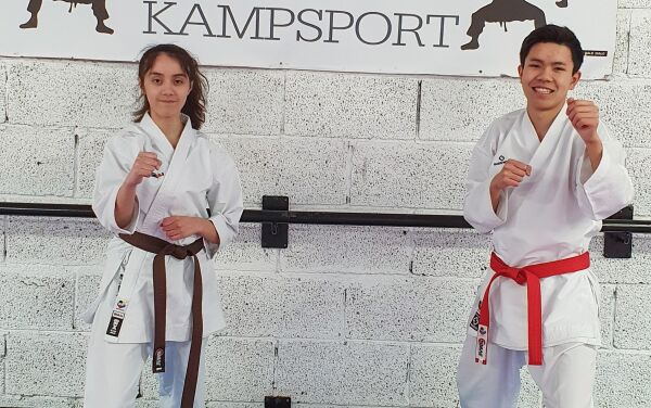 Sindre og Eljana frå Vestnes til karate-Nordisk