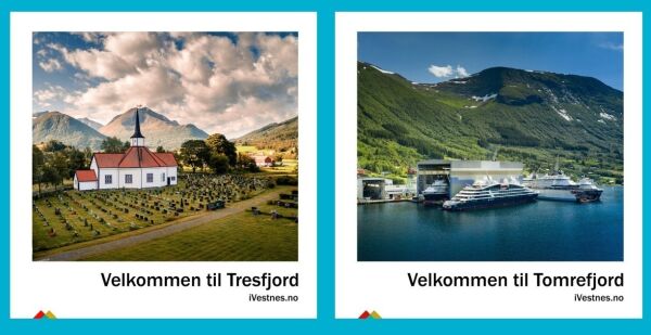 Vestnes får velkomstskilt langs vegen