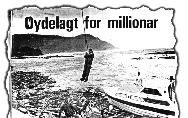 Orkanen og store øydeleggingar nyttårsnatta dominerte i første avisene i 1992