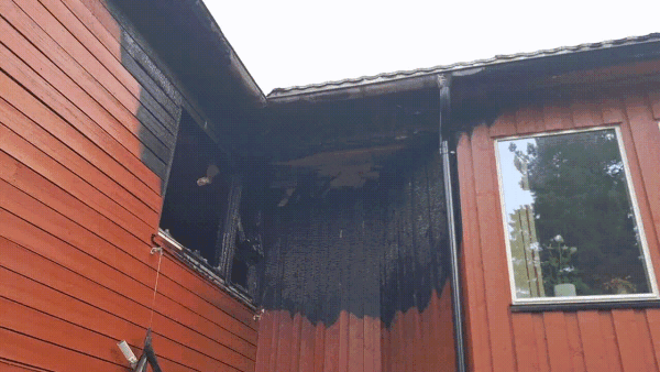 Fem til legevakt - store skadar på institusjonsbygg